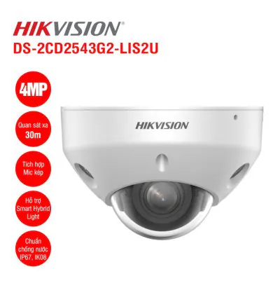Camera IP Dome 4MP Hikvision DS-2CD2543G2-LIS2U