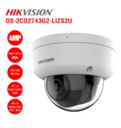 Camera IP Dome 4MP Hikvision DS-2CD2743G2-LIZS2U