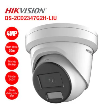Camera IP Dome 4MP Hikvision DS-2CD2347G2H-LIU