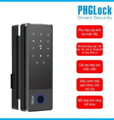 Khóa cửa kính PHGLock FG5604A (App)