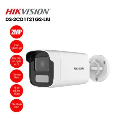 Camera IP 2MP thân trụ HIKVISION DS-2CD1T21G2-LIU