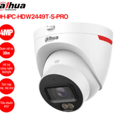 Camera IP 4MP WizColor DAHUA DH-IPC-HDW2449T-S-PRO