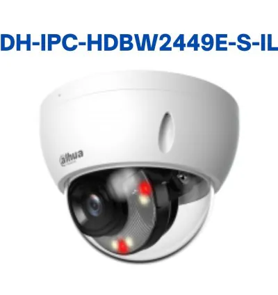 Camera IP Dome 4MP DAHUA DH-IPC-HDBW2449E-S-IL, Tích hợp Mic, Đèn LED, Hồng ngoại 30m