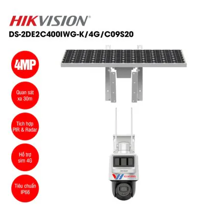Camera IP PT 4G Hikvision DS-2DE2C400IWG-K/4G/C09S20