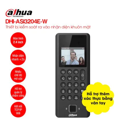 Thiết bị kiểm soát nhận diện khuôn mặt DAHUA DHI-ASI3204E-W