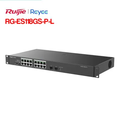Unmanaged switch 16 cổng PoE RUIJIE RG-ES118GS-P-L