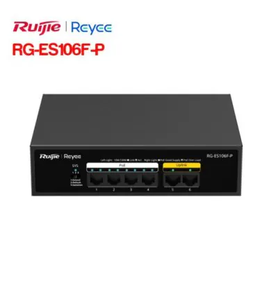 Unmanaged switch 4 cổng PoE RUIJIE RG-ES106F-P
