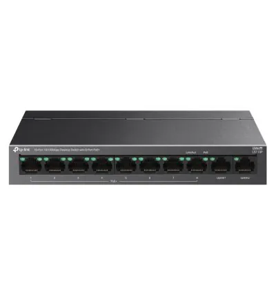 TL-LS110P: 10-Port 10/100Mbps Desktop Switch with 8-Port PoE+
